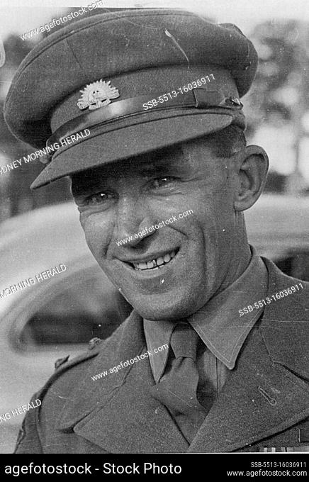 Claude Smeal, photographed when a Lieut. (now a capt.) before leaving for Korea. Army Captain Claude Smeal, of Sydney, who will run for Australia in the...