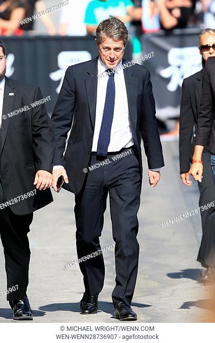 Hugh Grant seen arriving at the ABC studios for Jimmy Kimmel Live Featuring: Hugh Grant Where: Los Angeles, California, United States When: 02 Aug 2016 Credit:...
