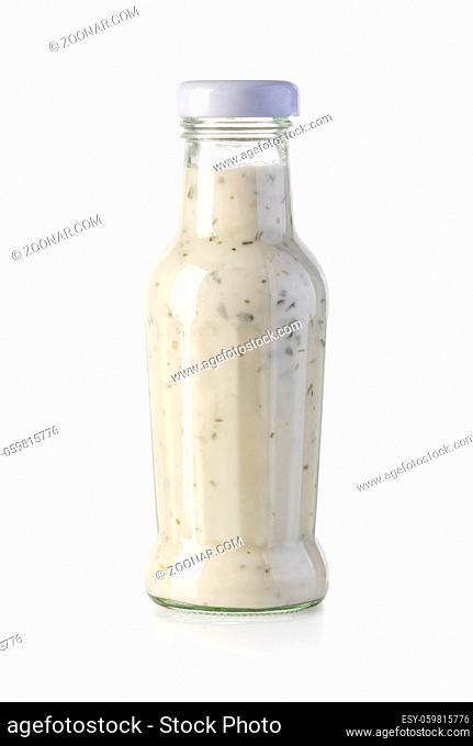 tartar sauce bottles isolated on a white background