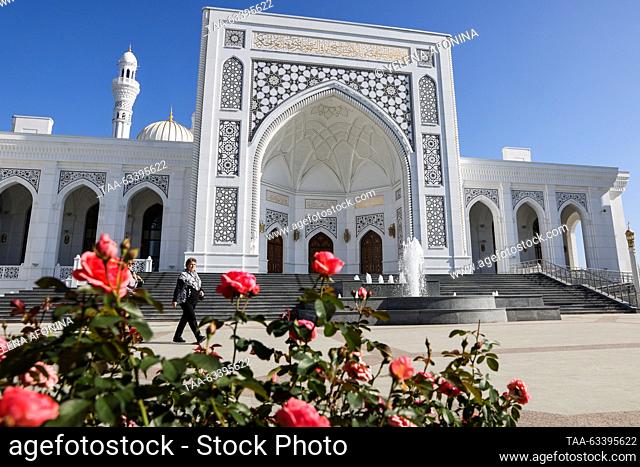 RUSSIA, SHALI - OCTOBER 15, 2023: A view of the Prophet Muhammad Mosque (Pride of Muslims) in Shali. Yelena Afonina/TASS
