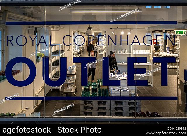 Copenhagen, Denmark The interior of the Royal Copenhagen flagship store and outlet in Frederiksberg