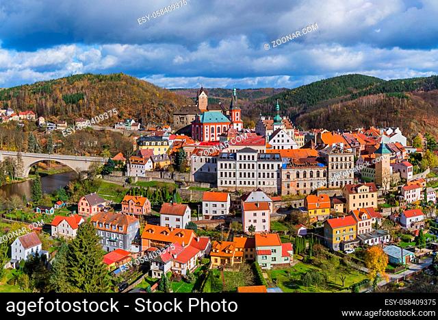 Castle Loket in Czech Republic - travel and architecture background