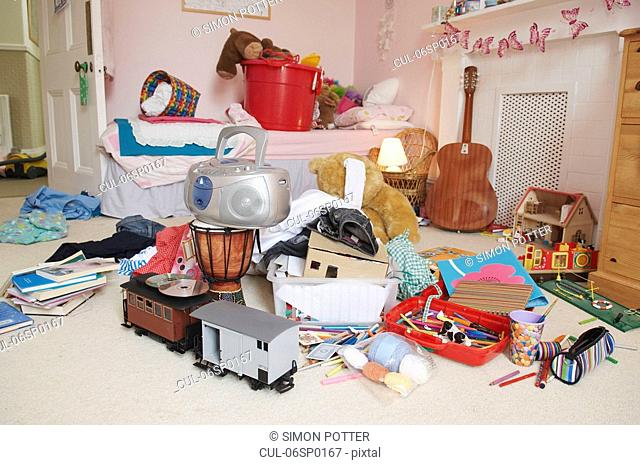 Child's bedroom in a mess