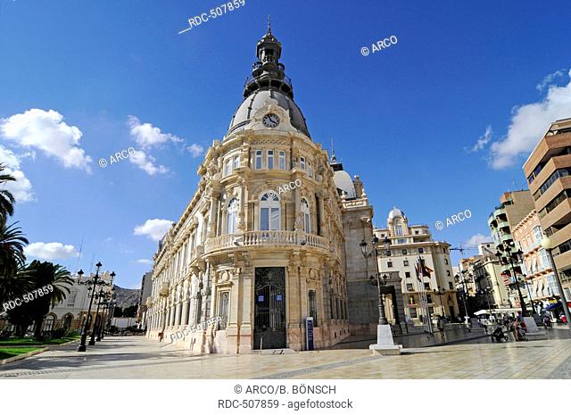 Town Hall, Town Hall Square, Cartagena, Murcia Region, Spain, Europe