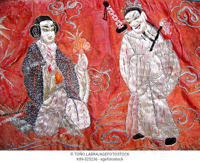 Ancient silk embroidery