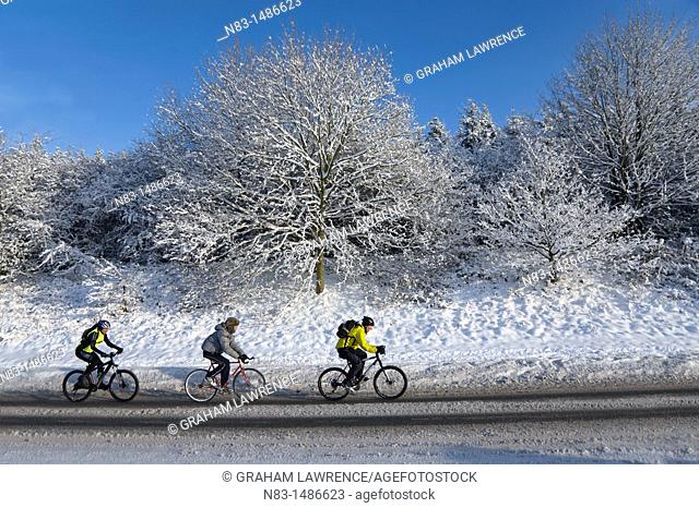 Cyclists, Worcetershire, England, United Kingdom, Europe