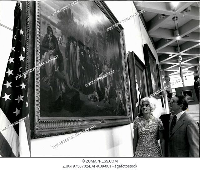 Jul. 02, 1975 - July 2nd 1975 ?¢‚Ç¨?ìYoung America?¢‚Ç¨¬ù an exhibition of American masterpieces at the American Embassy in London ?¢‚Ç¨‚Äú A press preview was...