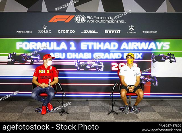 # 16 Charles Leclerc (MON, Scuderia Ferrari Mission Winnow), # 4 Lando Norris (GBR, McLaren F1 Team), F1 Grand Prix of Abu Dhabi at Yas Marina Circuit on...