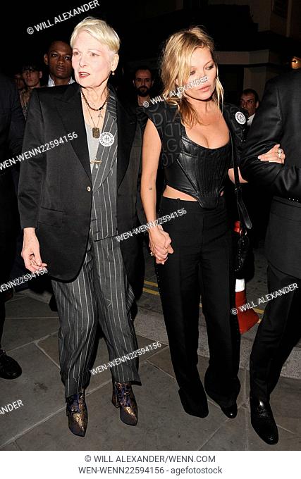 Kate Moss and Dame Vivienne Westwood arrive at Lou Lou's private members club in Mayfair. It was the first time Kate had been pictured since she hit the...