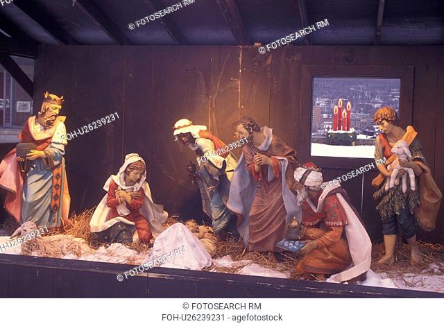 Bethlehem, PA, Pennsylvania, Christmas City Moravian Christmas Manger Scene, nativity scene
