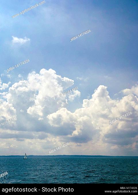Sailboat, sea, Fyn, Funen, landscape, Denmark