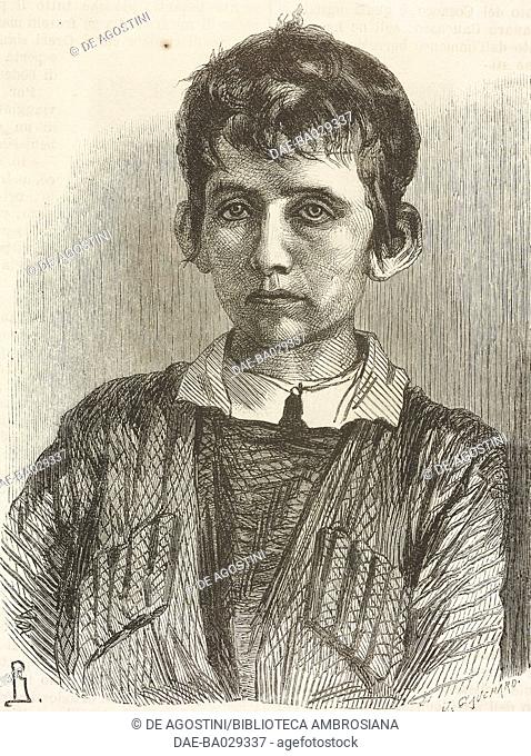 Portrait of a Nogais boy drawing from Travels in the Caucasus by Vasily Vereshchagin (1842-1904), 1864-1865, from Il Giro del mondo (World Tour)