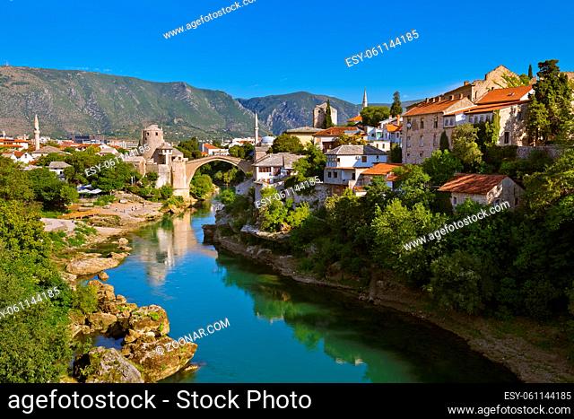 Old Bridge in Mostar - Bosnia and Herzegovina - architecture travel background