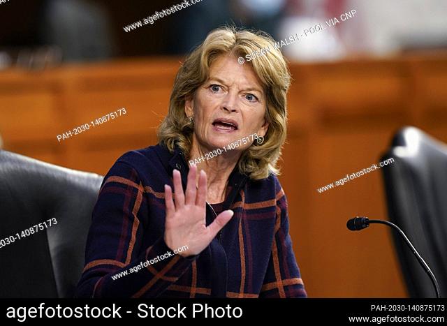 United States Senator Lisa Murkowski (Republican of Alaska), speaks during a Senate Health, Education, Labor and Pensions Committee hearing on the federal...