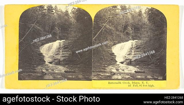 Buttermilk Creek, Ithaca, N.Y. 2d Fall, 87 feet high, 1860/65. Creator: J. C. Burritt