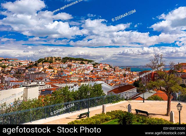 Fortress of Saint George - Lisbon Portugal - architecture background