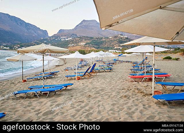 Landscape from the beach at Plakias, Crete, Greece