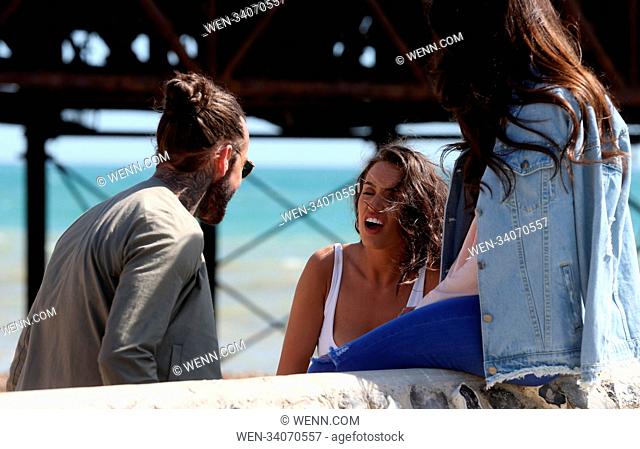 The cast of TOWIE filming at Brighton Beach Featuring: Pete Wicks, Shelby Tribble Where: Brighton, United Kingdom When: 17 Apr 2018 Credit: WENN.com