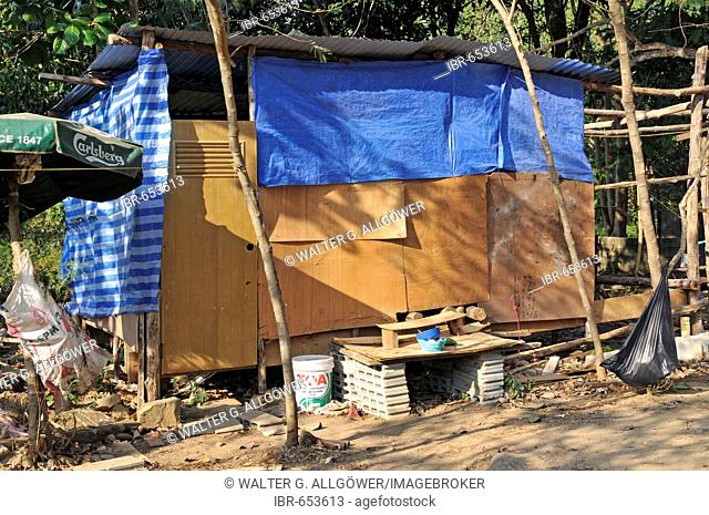 Shack housing migrant workers in Koh Chang, Thailand, Southeast Asia, Asia