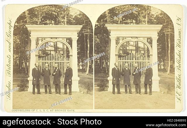 Counselors of C.L.S.C. at Bronze Gate, 1850/81. Creator: Lewis Emory Walker