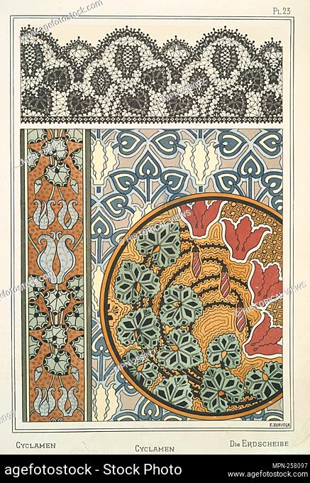Cyclamen. Grasset, Eugène, 1841-1917 (Compiler) Hervegh, E. (Artist). La plante et ses applications ornementales. Date Issued: 1896 (Inferred) Place: Paris...