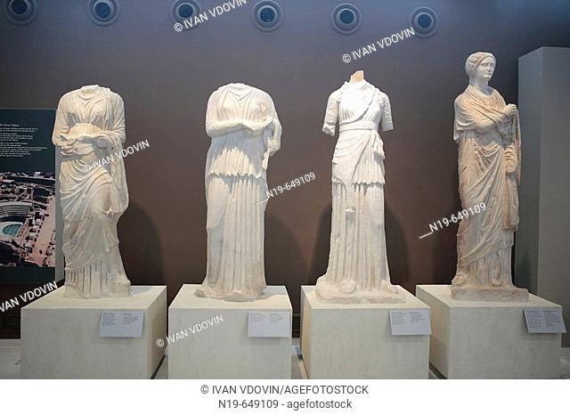 Statues, Antiques in city museum, Thessaloniki (Salonica), Greece