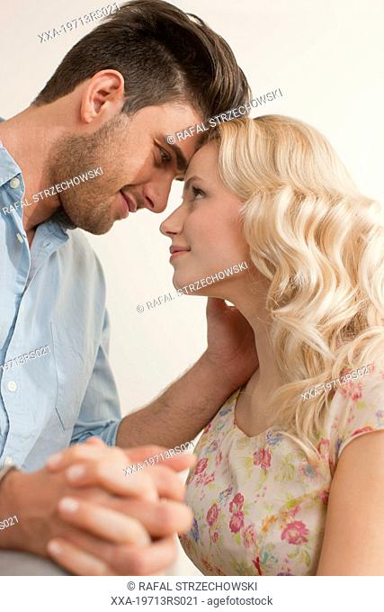 Couple looking into eyes