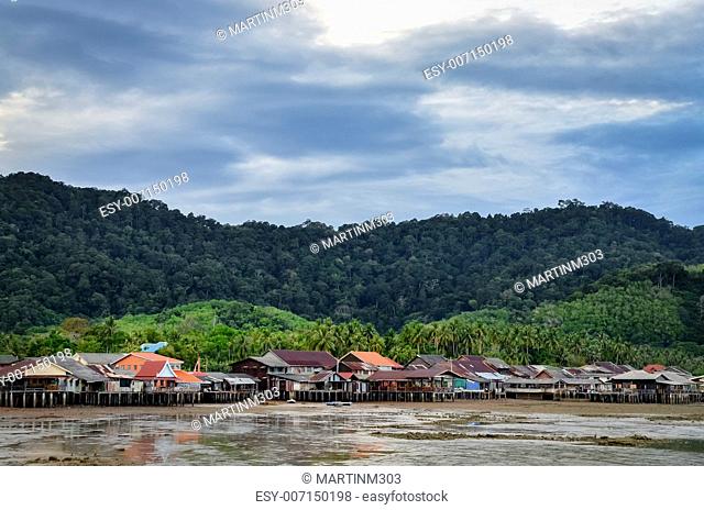 Traditional fisherman Old town village in Andaman Sea, Ko Lanta, Thailand