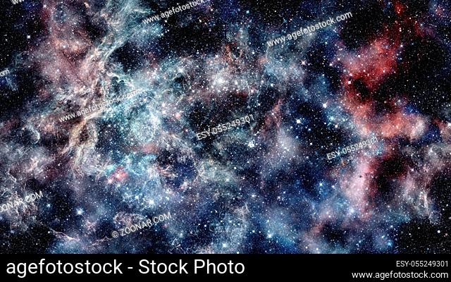 Nebula and galaxies in deep space. Elements of this image furnished by NASA