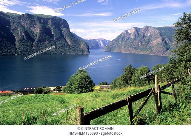Norway, Western Fjords region, Aurland fjord