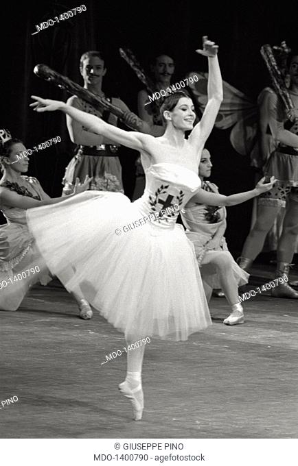 Carla Fracci in Excelsior. Italian ballet dancer Carla Fracci dancing in Excelsior. Florence, 1967