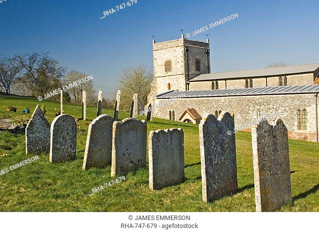 13th century church of St. Andrew at Nether Wallop, Hampshire, England, United Kingdom, Europe