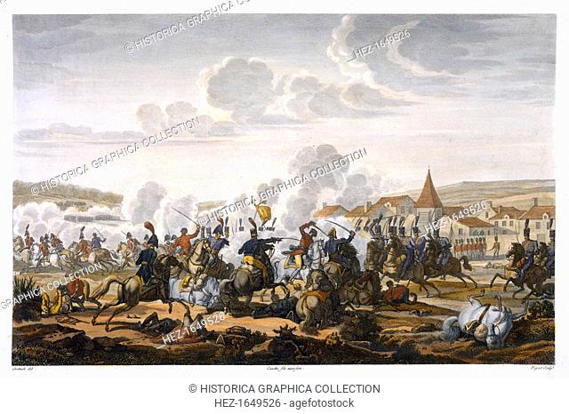 'The Death of Prince Ludwig of Prussia at the Battle of Saalfed, 10 October 1806'. The French under Marshal Lannes defeated the Prussians commanded by Prince...