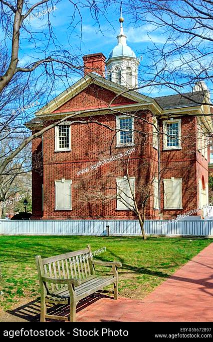 Carpenters Hall, home to First Continental Congress of 1774, Philadelphia, USA