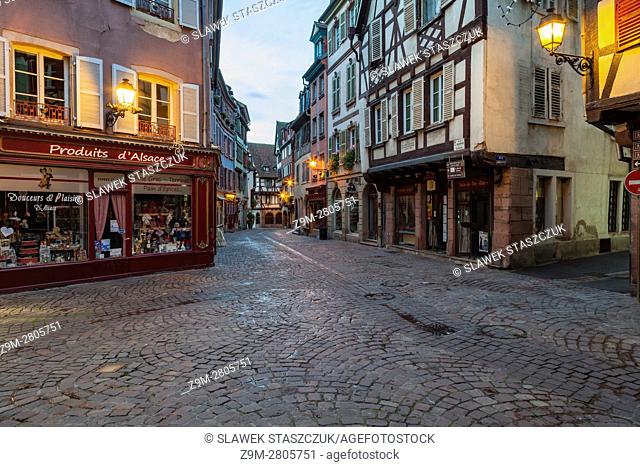 Dawn in Colmar old town, Alsace, France