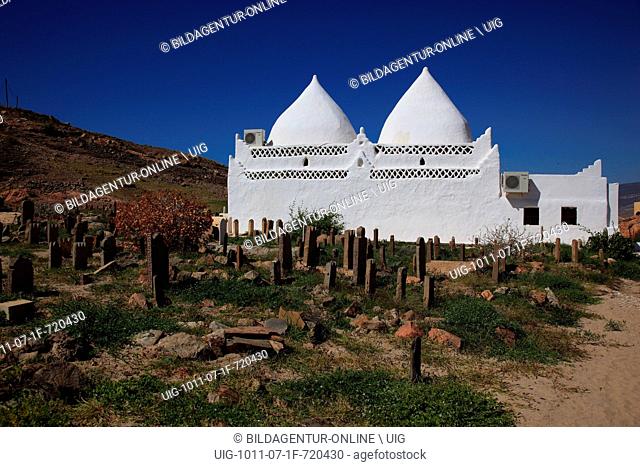 An Arabian cemetery and mausoleum of sheikh Muhammad is Ali al-Alawi, Mirbat, Oman