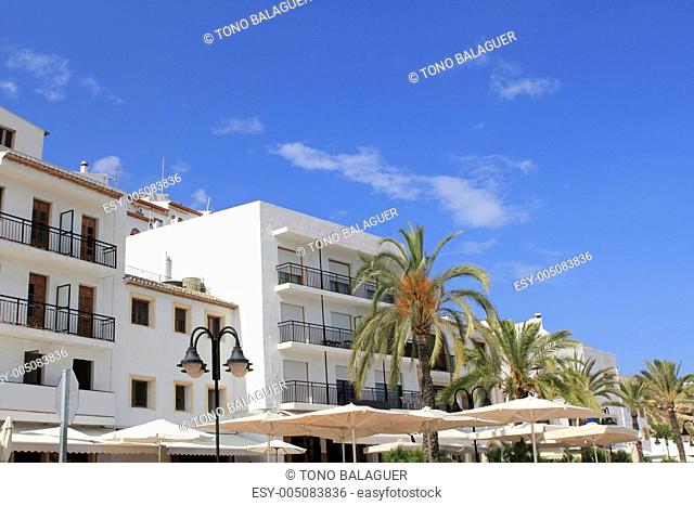 oraira white houses palm tree Mediterranean Spain