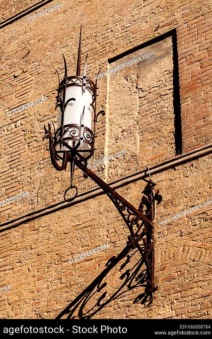 Old Iron Lantern in Siena, Tuscany, Italy