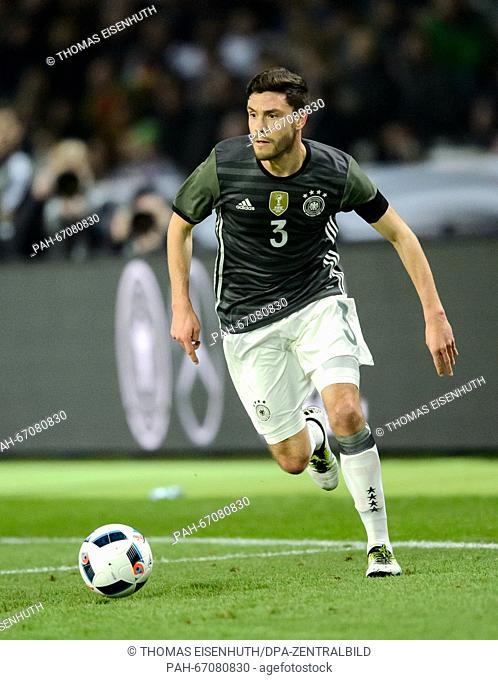 Germany's Jonas Hector in action during the international friendly soccer match between Germany and England at the Olympiastadion in Berlin,  Germany