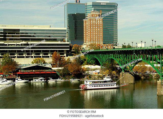 Knoxville, TN, Tennessee, Downtown Skyline, Tennessee River