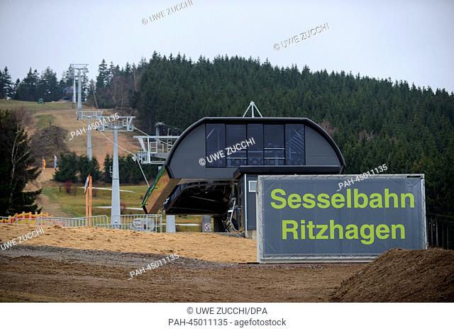 A new chairlift in Willingen, Germany, 20 December 2013. Photo: Uwe Zucchi/dpa | usage worldwide. - Willingen/Hesse/Germany
