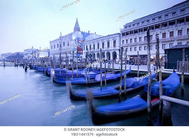 Gondolas, near St Mark's Square, Venice, Italy