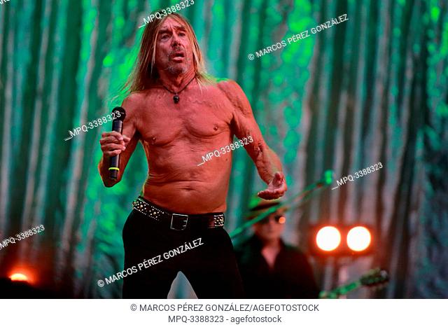 Iggy Pop at the Madcool Festival Madrid concert.July 11, 2019