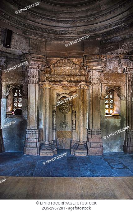 Mosque of Sultani interior, near Dada Hari Ni Vav step well . Asarwa, Ahmedabad, Gujarat, India