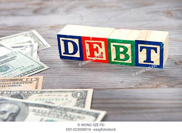 Bank notes and debt alphabet