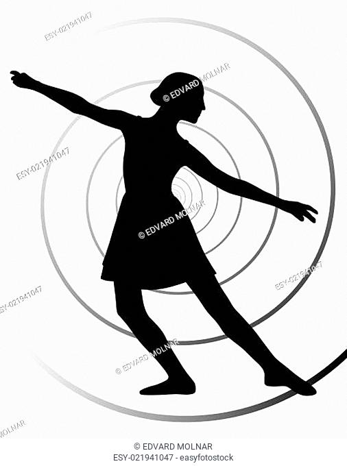 Ballerina motion (vector EPS)