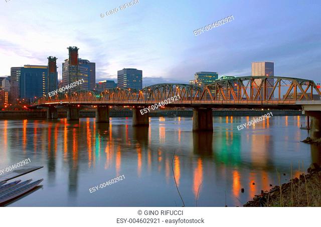 Portland Oregon at dusk