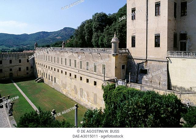 Courtyard of the Catajo Castle, 1570-1572, Battaglia Terme, Veneto. Italy, 16th century