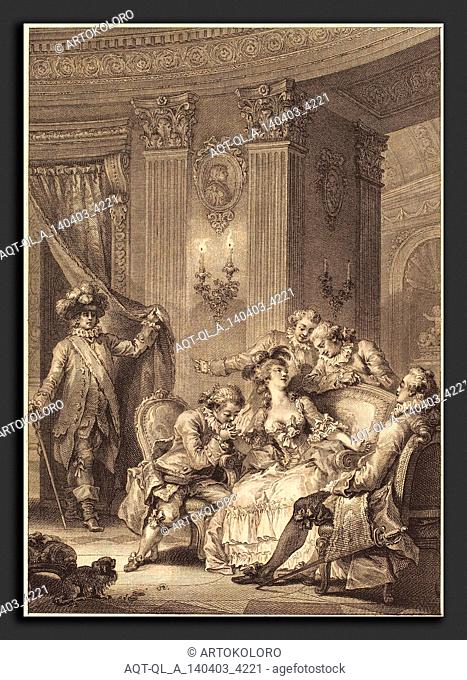 Jean-Baptiste Tilliard and Antoine-Jean Duclos after Jean-Honoré Fragonard (French, 1742 - 1795), Le mari confesseur, etching and engraving