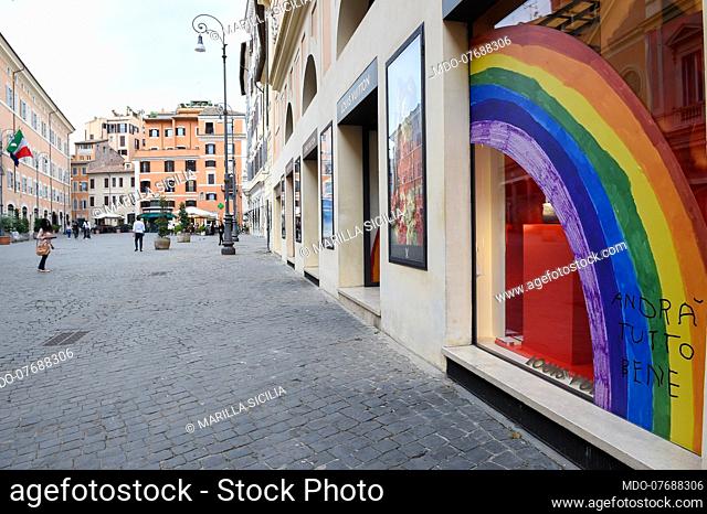 Coronavirus emergency (Covid-19) Phase 2. The gradual and slow reopening of retail stores in the center of Rome. In via del Corso the shops reopened to the...